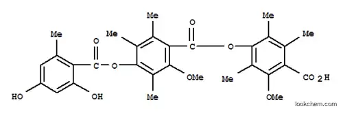 Benzoic acid,4-[(2,4-dihydroxy-6-methylbenzoyl)oxy]-2-methoxy-3,5,6-trimethyl-,4-carboxy-3-methoxy-2,5,6-trimethylphenyl ester