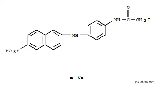 Molecular Structure of 143756-46-1 (2-(4'-(IODOACETAMIDO)ANILINO)NAPHTHALENE-6-SULFONIC ACID SODIUM SALT)