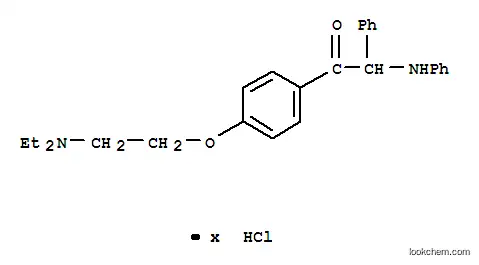 Molecular Structure of 14406-57-6 (N,N-diethyl-2-{4-[phenyl(phenylamino)acetyl]phenoxy}ethanaminium chloride)