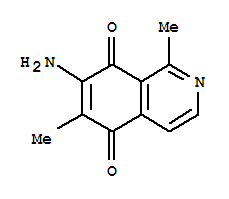 Molecular Structure of 144279-35-6 (5,8-Isoquinolinedione,7-amino-1,6-dimethyl-)