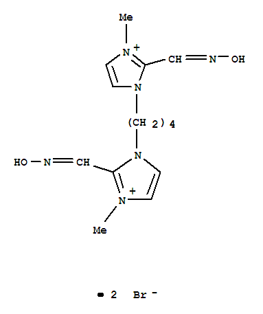 Molecular Structure of 144310-43-0 (1H-Imidazolium,1,1'-(1,4-butanediyl)bis[2-[(hydroxyimino)methyl]-3-methyl-, dibromide (9CI))