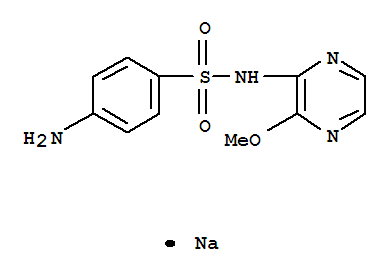 Benzenesulfonamide,4-amino-N-(3-methoxy-2-pyrazinyl)-, sodium salt (1:1)
