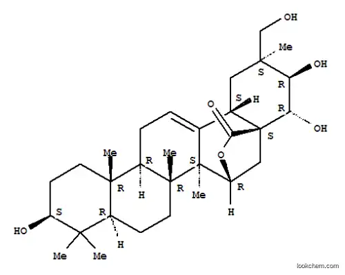 Olean-12-en-28-oicacid, 3,15,21,22,29-pentahydroxy-, 28,15-lactone, (3b,15b,20b,21b,22a)- (9CI)