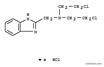 Molecular Structure of 14448-75-0 (N-(1H-benzimidazol-2-ylmethyl)-2-chloro-N-(2-chloroethyl)ethanamine)