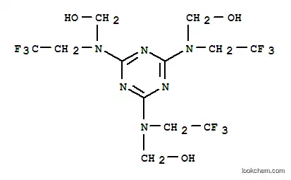 Molecular Structure of 144535-12-6 (Methanol,1,1',1''-[1,3,5-triazine-2,4,6-triyltris[(2,2,2-trifluoroethyl)imino]]tris-)