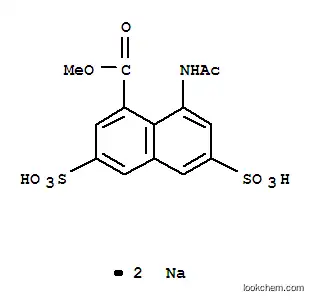 Molecular Structure of 144790-54-5 (1-Naphthalenecarboxylicacid, 8-(acetylamino)-3,6-disulfo-, 1-methyl ester, sodium salt (1:2))