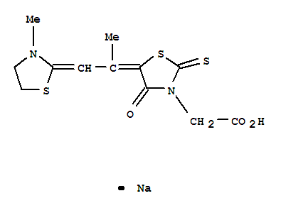 3-CARBOXYMETHYL-5-[1-(3-METHYL-2-THIAZOLIDINYLIDENE)-2-PROPYLIDENE]RHODANINE SODIUM SALT
