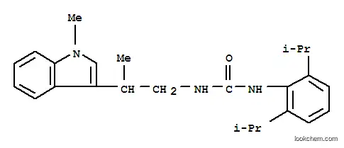 Molecular Structure of 145131-20-0 (1-[2,6-bis(1-methylethyl)phenyl]-3-[2-(1-methyl-1H-indol-3-yl)propyl]urea)