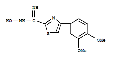 Molecular Structure of 145261-31-0 (2-Thiazolecarboximidamide,4-(3,4-dimethoxyphenyl)-N-hydroxy-)
