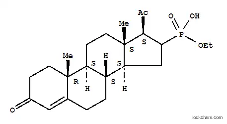 Molecular Structure of 14527-82-3 (ethyl hydrogen (3,20-dioxopregn-4-en-16-yl)phosphonate)
