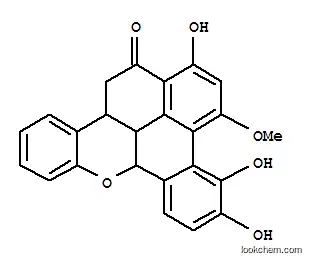 Molecular Structure of 145399-62-8 (14H-Benzo[c]naphtho[2,1,8-mna]xanthen-14-one,7b,12b,13,14c-tetrahydro-1,4,5-trihydroxy-3-methoxy-, (7bR,12bS,14cS)-rel-(-)-(9CI))
