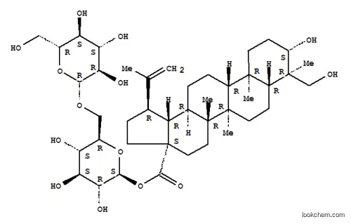 Molecular Structure of 145578-46-7 (Lup-20(29)-en-28-oicacid, 3,23-dihydroxy-, 6-O-b-D-glucopyranosyl-b-D-glucopyranosyl ester, (3b,4a)-)