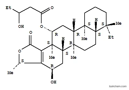 Pentanoic acid,3-hydroxy-,(3S,4R,5aS,5bR,7aS,8S,11aS,11bR,13R,13aS)-8-ethyl-1,3,4,5,5a,5b,6,7,7a,8,9,10,11,11a,11b,12,13,13a-octadecahydro-4-hydroxy-3,5b,8,11a,13a-pentamethyl-1-oxochryseno[1,2-c]furan-13-ylester