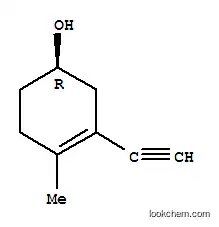 Molecular Structure of 145681-98-7 (3-Cyclohexen-1-ol, 3-ethynyl-4-methyl-, (R)- (9CI))