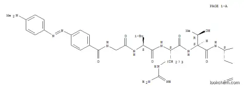 Molecular Structure of 145682-87-7 (DABCYL-GLY-LEU-ARG-THR-GLN-SER-PHE-SER-EDANS)