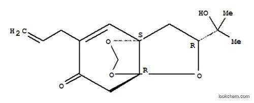 Molecular Structure of 145701-20-8 (7a,3a-(Epoxyethano)-1,3-benzodioxol-6(7H)-one,9-(1-hydroxy-1-methylethyl)-5-(2-propenyl)-, (3aR,7aS,9R)- (9CI))