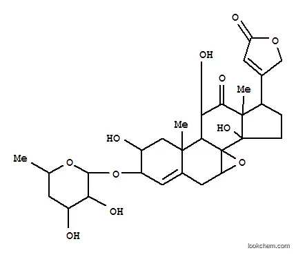 Molecular Structure of 145854-13-3 (Carda-4,20(22)-dienolide,3-[(4,6-dideoxy-b-D-ribo-hexopyranosyl)oxy]-7,8-epoxy-2,11,14-trihydroxy-12-oxo-,(2a,3b,7b,11a)- (9CI))
