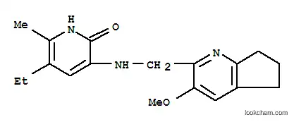 Molecular Structure of 145902-01-8 (5-ethyl-3-{[(3-methoxy-6,7-dihydro-5H-cyclopenta[b]pyridin-2-yl)methyl]amino}-6-methylpyridin-2(1H)-one)