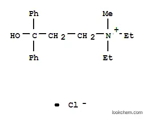 Molecular Structure of 14593-06-7 (N,N-diethyl-3-hydroxy-N-methyl-3,3-diphenylpropan-1-aminium chloride)