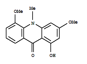 Molecular Structure of 145940-34-7 (9(10H)-Acridinone,1-hydroxy-3,5-dimethoxy-10-methyl-)