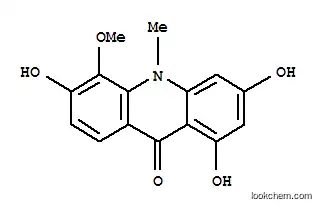 Molecular Structure of 145940-35-8 (9(10H)-Acridinone,1,3,6-trihydroxy-5-methoxy-10-methyl-)