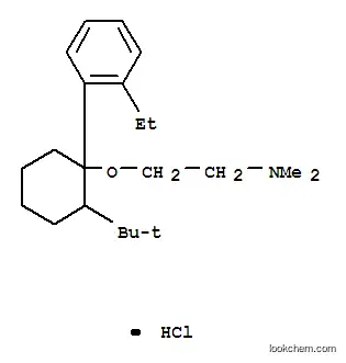 Molecular Structure of 14602-45-0 (2-{[2-tert-butyl-1-(2-ethylphenyl)cyclohexyl]oxy}-N,N-dimethylethanaminium chloride)