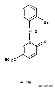 Molecular Structure of 14605-18-6 (sodium 1-(2-bromobenzyl)-2-oxo-1,2-dihydropyridine-3-carboxylate)