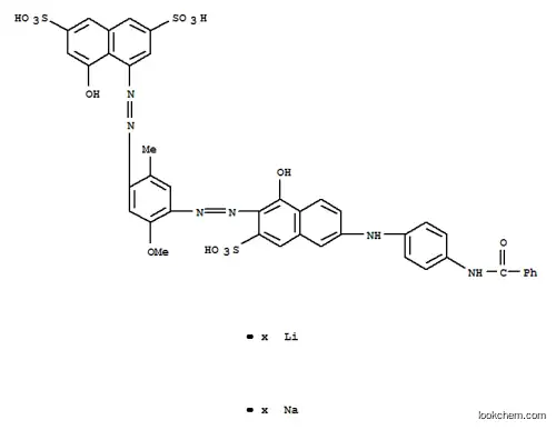 2,7-Naphthalenedisulfonic acid, 4-4-6-4-(benzoylamino)phenylamino-1-hydroxy-3-sulfo-2-naphthalenylazo-5-methoxy-2-methylphenylazo-5-hydroxy-, lithium sodium salt