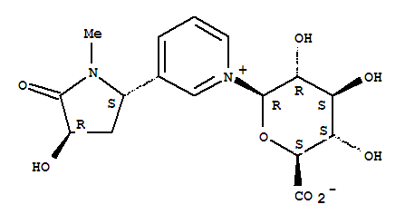 Pyridinium, 1-b-D-glucopyranuronosyl-3-[(2S,4R)-4-hydroxy-1-methyl-5-oxo-2-pyrrolidinyl]-,inner salt(146275-18-5)