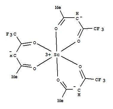 Molecular Structure of 14634-68-5 (Scandium,tris(1,1,1-trifluoro-2,4-pentanedionato-kO2,kO4)-)
