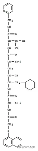 Molecular Structure of 146363-74-8 ((2S,4S)-6-cyclohexyl-4-hydroxy-N-{(1S)-2-hydroxy-1-[(pyridin-2-ylmethyl)carbamoyl]propyl}-2-(1-methylethyl)-5-({N-[(naphthalen-1-yloxy)acetyl]-L-valyl}amino)hexanamide)