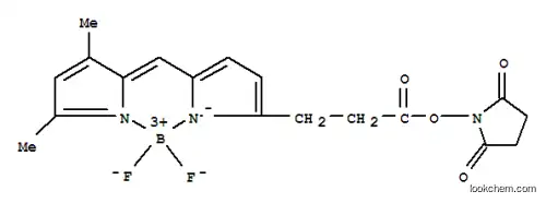 Molecular Structure of 146616-66-2 (EverFluor FL, SE  [4,4-Difluoro-5,7-DiMethyl-4-Bora-3a,4a-Diaza-s-Indacene-3-Propionic Acid, SucciniMidyl Ester ] [Known as BODIPY[R] FL, SE, TM of MP])