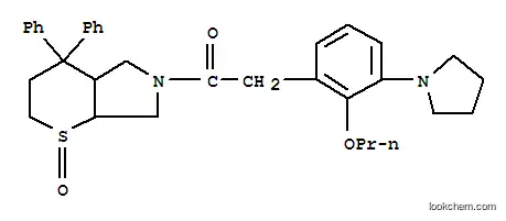Molecular Structure of 146674-61-5 (2-{[2-(2-ethoxy-3-pyrrolidin-1-ylphenyl)-1-hydroxyethyl]sulfanyl}-7,7-diphenyloctahydro-4H-isoindol-4-one)