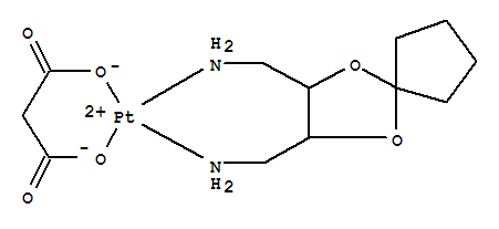 Molecular Structure of 146687-25-4 (Platinum,[(2R,3R)-1,4-dioxaspiro[4.4]nonane-2,3-dimethanamine-kN2,kN3][propanedioato(2-)-kO1,kO3]-, (SP-4-2)- (9CI))