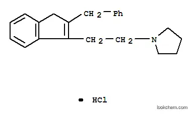 Molecular Structure of 14669-21-7 (1-[2-(2-benzyl-1H-inden-3-yl)ethyl]pyrrolidine hydrochloride (1:1))