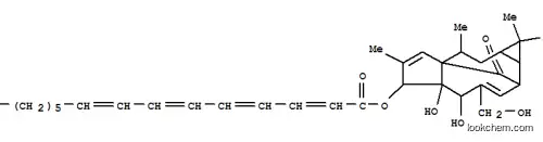 2,4,6,8-Pentadecatetraenoicacid,(1aR,2S,5R,5aS,6S,8aS,9R,10aR)-1a,2,5,5a,6,9,10,10a-octahydro-5,5a-dihydroxy-4-(hydroxymethyl)-1,1,7,9-tetramethyl-11-oxo-1H-2,8a-methanocyclopenta[a]cyclopropa[e]cyclodecen-6-ylester (9CI)