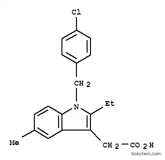 Molecular Structure of 147-19-3 ([1-(4-chlorobenzyl)-2-ethyl-5-methyl-1H-indol-3-yl]acetic acid)