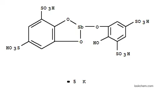1,3,2-Benzodioxastibole-4,6-disulfonicacid, 2-(2-hydroxy-3,5-disulfophenoxy)-, potassium salt (1:5)