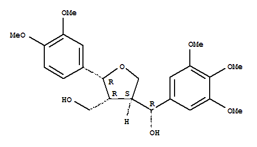Molecular Structure of 147235-26-5 (3,4-Furandimethanol,2-(3,4-dimethoxyphenyl)tetrahydro-a4-(3,4,5-trimethoxyphenyl)-, (a4R,2R,3R,4S)- (9CI))