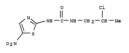 Molecular Structure of 14746-84-0 (Urea,N-(2-chloropropyl)-N'-(5-nitro-2-thiazolyl)-)