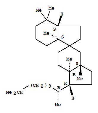 Molecular Structure of 147465-93-8 (1,5'-Spirobi[1H-indene],1'-[(1R)-1,5-dimethylhexyl]hexadecahydro-3'a,4,4,7'a,7a-pentamethyl-,(1'R,3'aS,3aS,7'aR,7aS)-)