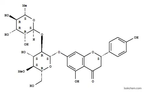 Molecular Structure of 147659-04-9 (4H-1-Benzopyran-4-one,7-[[2-O-(6-deoxy-a-L-mannopyranosyl)-4-O-methyl-b-D-glucopyranosyl]oxy]-2,3-dihydro-5-hydroxy-2-(4-hydroxyphenyl)-,(2S)-)