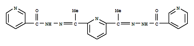 Molecular Structure of 147662-13-3 (3-Pyridinecarboxylicacid, (2,6-pyridinediyldiethylidyne)dihydrazide (9CI))
