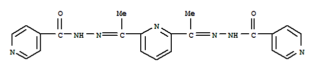 Molecular Structure of 147662-14-4 (4-Pyridinecarboxylicacid, 4,4'-[(2,6-pyridinediyldiethylidyne)dihydrazide])