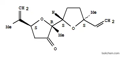 Molecular Structure of 147663-93-2 ([2,2'-Bifuran]-3(2H)-one,5'-ethenylhexahydro-2,5'-dimethyl-5-(1-methylethenyl)-, (2R,2'S,5S,5'S)-)