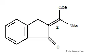 Molecular Structure of 147726-43-0 ((Z)-2,3-dihydro-2-[methoxy(methylthio)methylene]-1H-Inden-1-one)