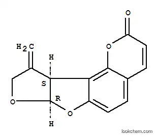Molecular Structure of 147762-56-9 (2H-Furo[3',2':4,5]furo[2,3-h]-1-benzopyran-2-one,7a,9,10,10a-tetrahydro-10-methylene-, (7aR,10aS)-rel-(+)- (9CI))