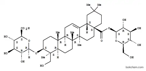 Molecular Structure of 148031-74-7 (b-D-Glucopyranosiduronic acid, (3b,4b)-28-(b-D-glucopyranosyloxy)-23-hydroxy-28-oxoolean-12-en-3-yl (9CI))