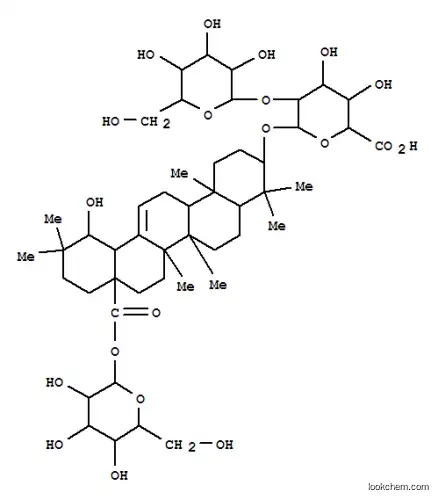 Molecular Structure of 148031-75-8 (b-D-Glucopyranosiduronic acid, (3b,19a)-28-(b-D-glucopyranosyloxy)-19-hydroxy-28-oxoolean-12-en-3-yl 2-O-b-D-galactopyranosyl- (9CI))