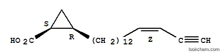 Molecular Structure of 148054-06-2 (Cyclopropanecarboxylicacid, 2-(13Z)-13-hexadecen-15-ynyl-, (1R,2S)-rel-(+)- (9CI))